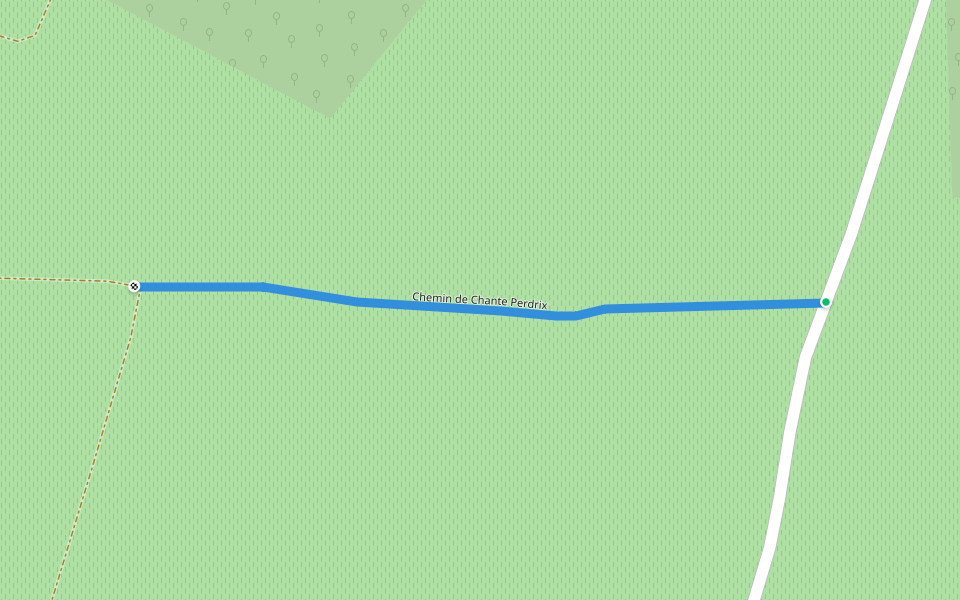 Chemin de Chante Perdrix walking route map in Saint-Césaire-de-Gauzignan