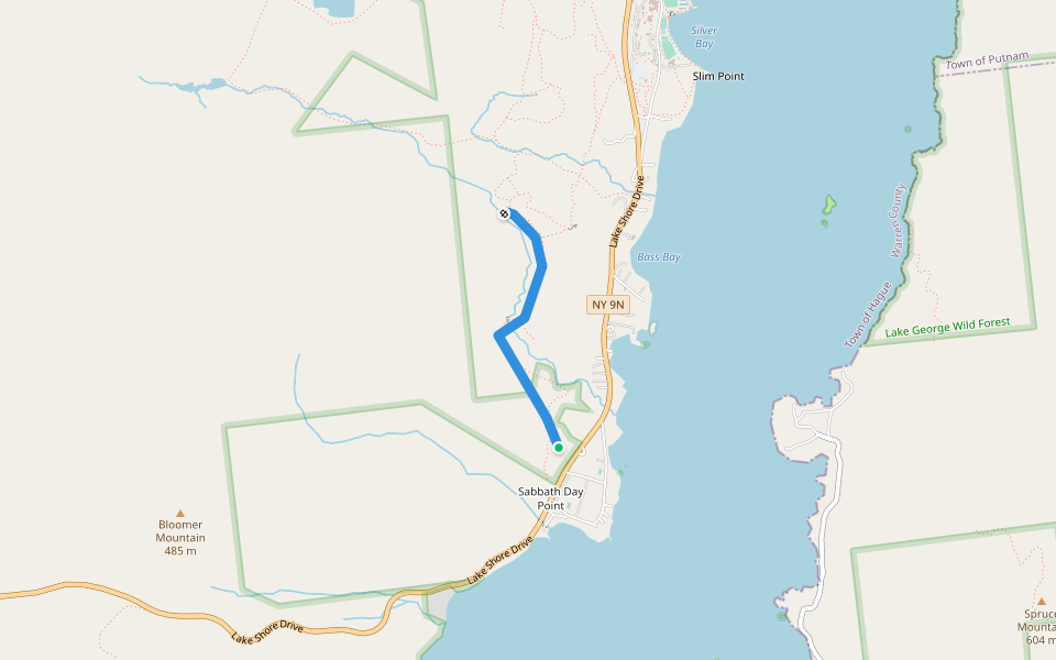 Terzian Woodlot Trail walking route map in Silver Bay
