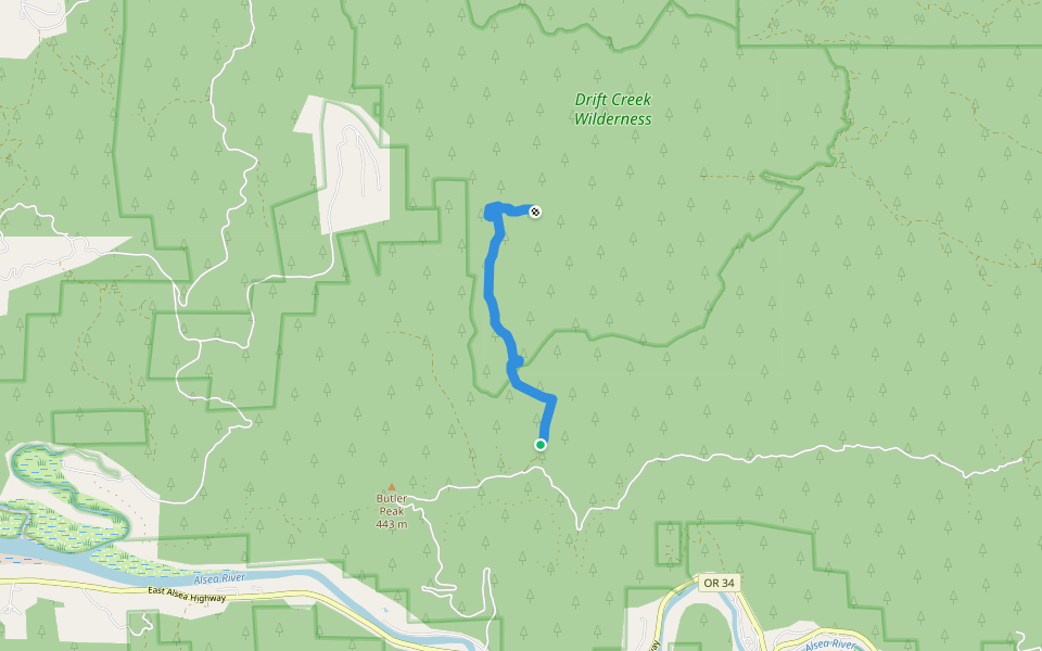 Harris Ranch Trail walking route map in Tidewater