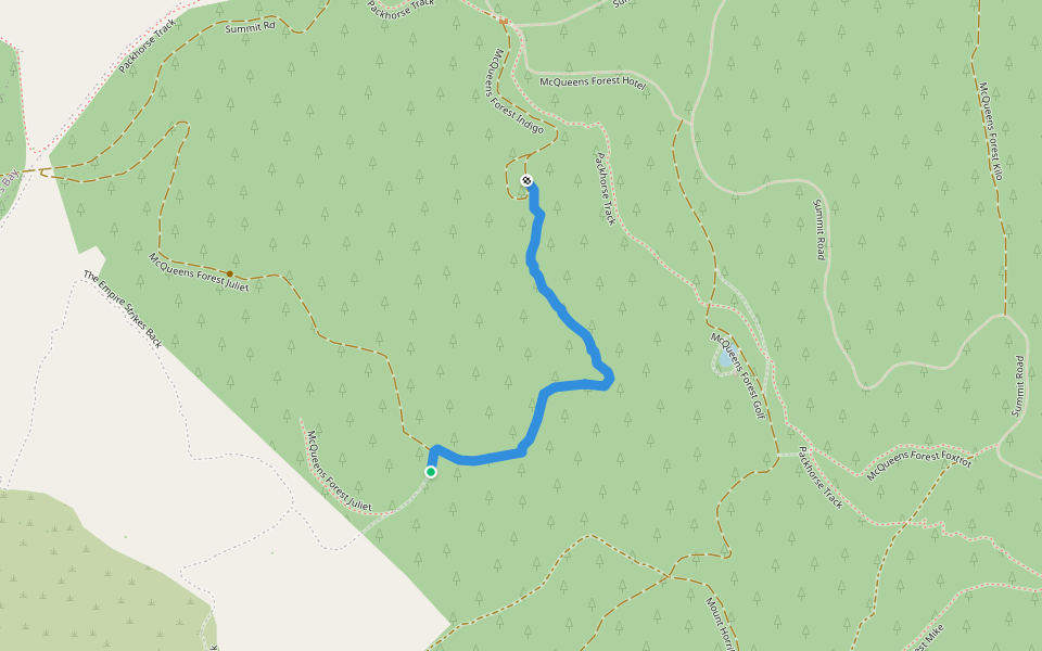 McQueens Forest Oscar walking route map in Gebbies Valley