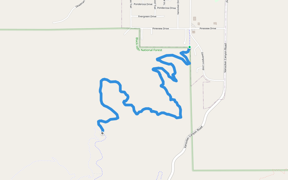 Lower Deadman walking route map in Marcus