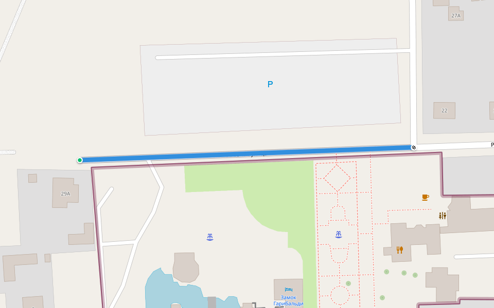 Рабочая улица walking route map in Khryashchevka