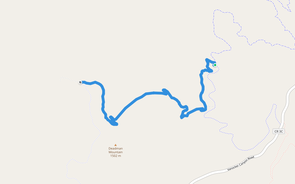 Upper Deadman walking route map in Sturgis