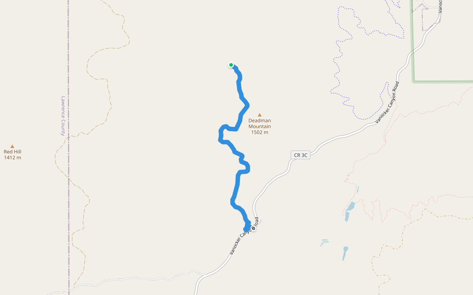 Skyline walking route map in Sturgis