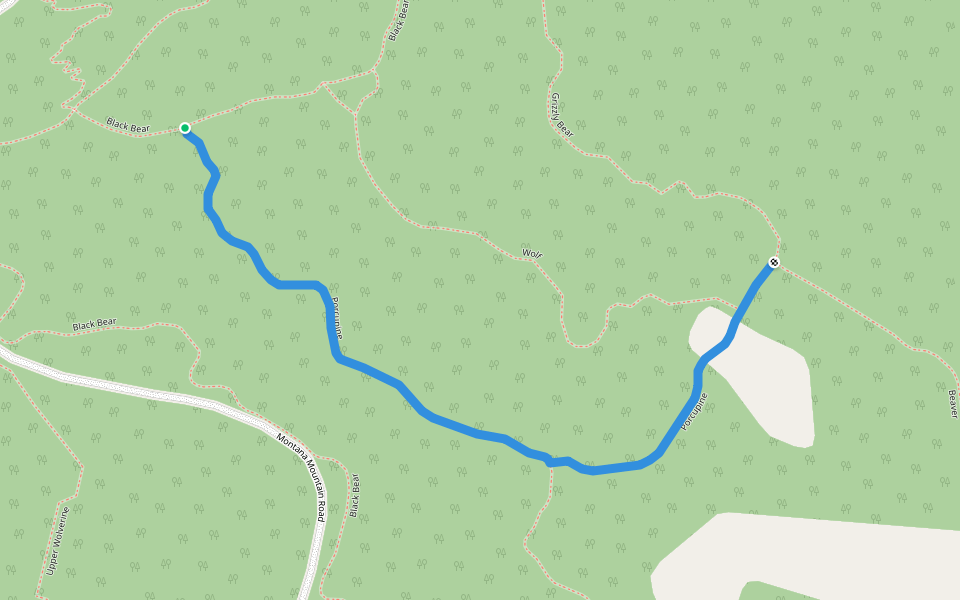 Porcupine walking route map in Carcross