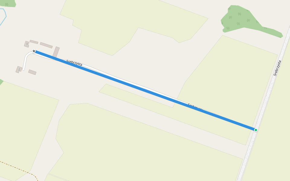 Srebrzysta walking route map in Wizna