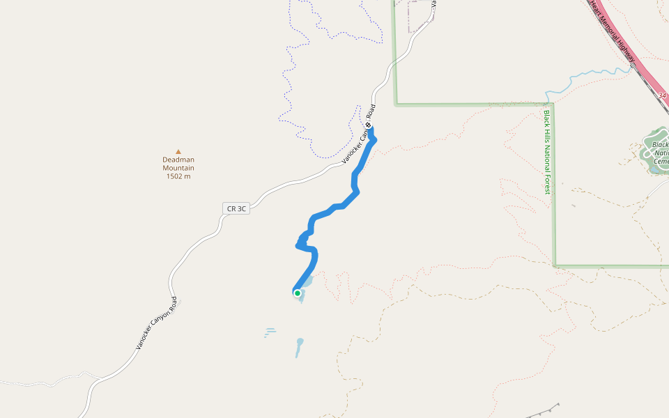 Pasque walking route map in Sturgis