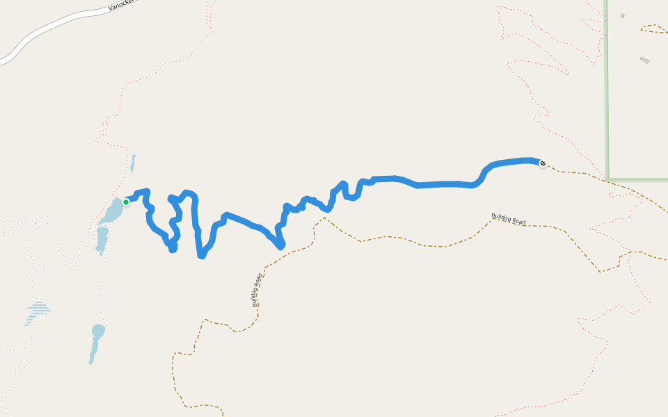 Bulldog Rim walking route map in Sturgis