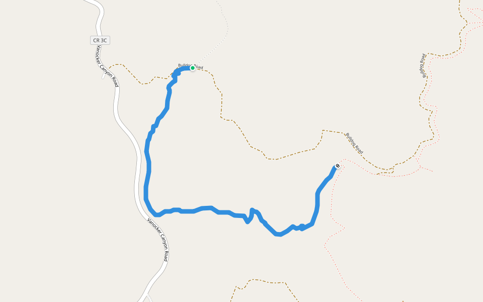 Veteran walking route map in Marcus