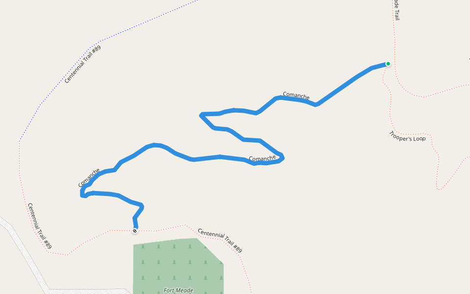 Comanche walking route map in FORT MEADE
