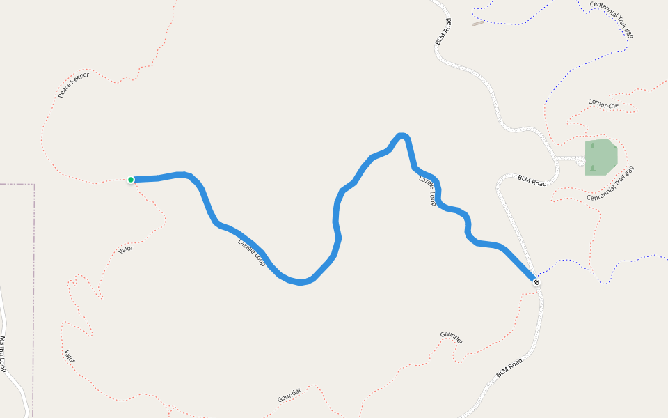 Lazelle Loop walking route map in Marcus