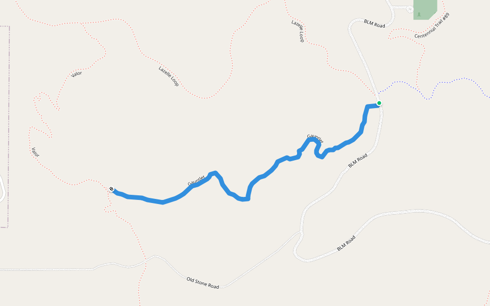 Gauntlet walking route map in Sturgis