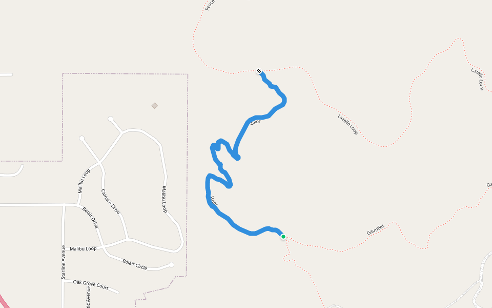 Valor walking route map in Sturgis