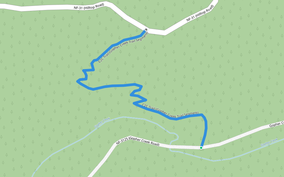C2C Trail (Gopher Creek Trail Segment) walking route map in Toledo