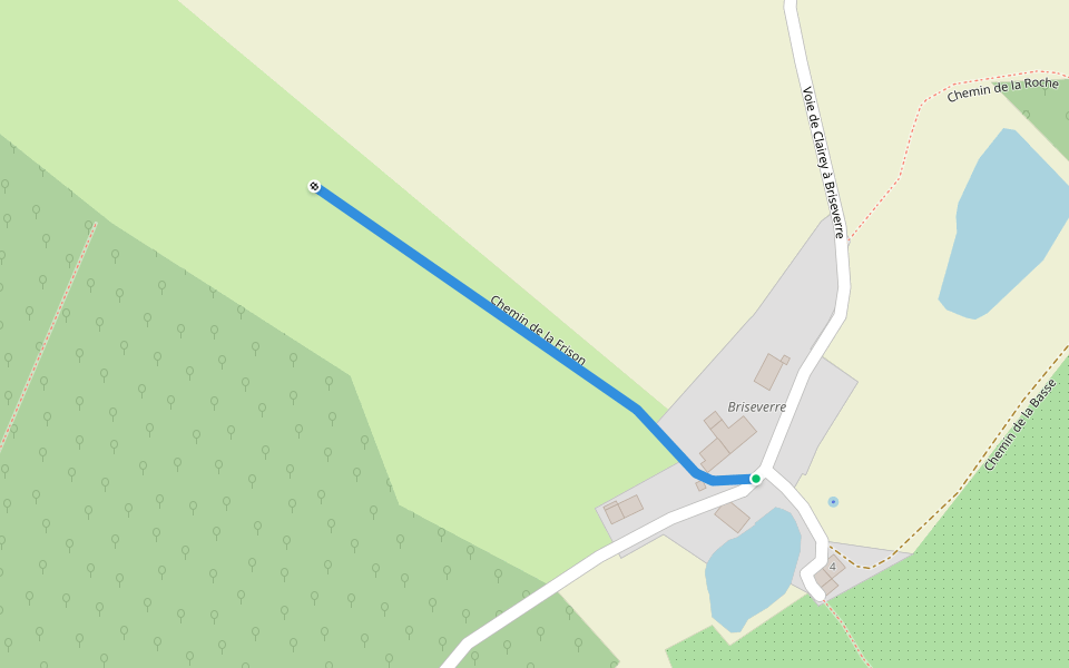 Chemin de la Frison walking route map in Hennezel