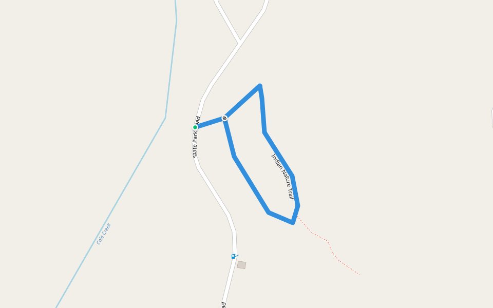 Indian Nature Trail walking route map in Kelseyville