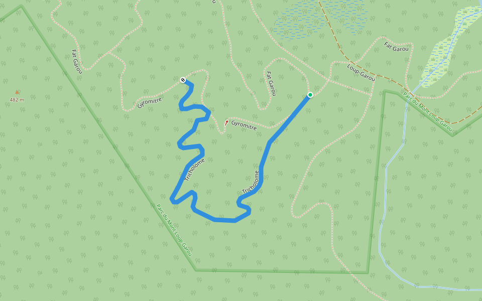 Tricholome walking route map in Sainte-Adèle