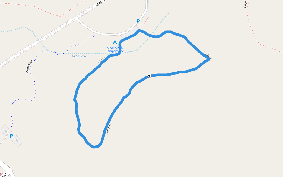 Nature walking route map in Sturgis