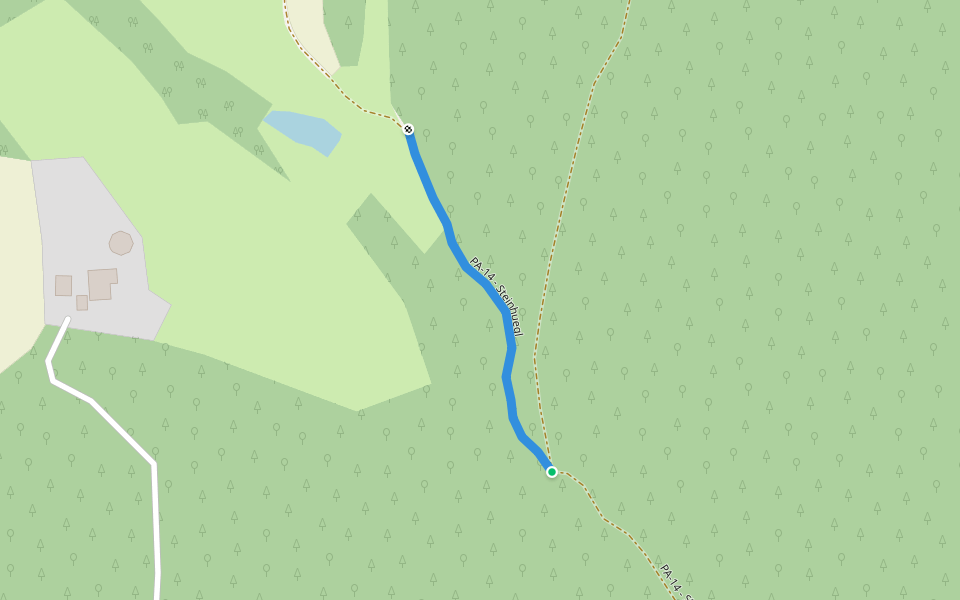 PA-14 - Steinhuegl walking route map in Neuburg am Inn