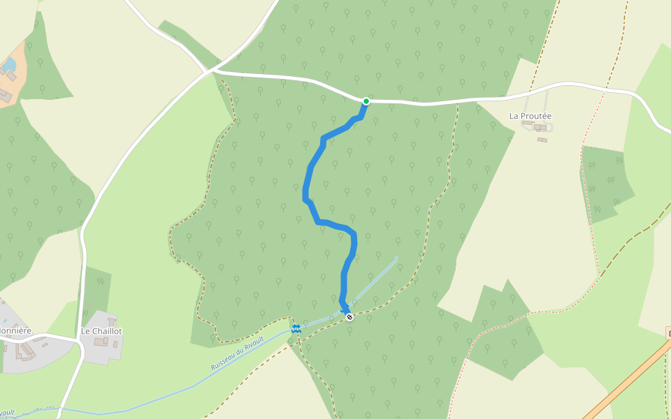 Sentier walking route map in Melle