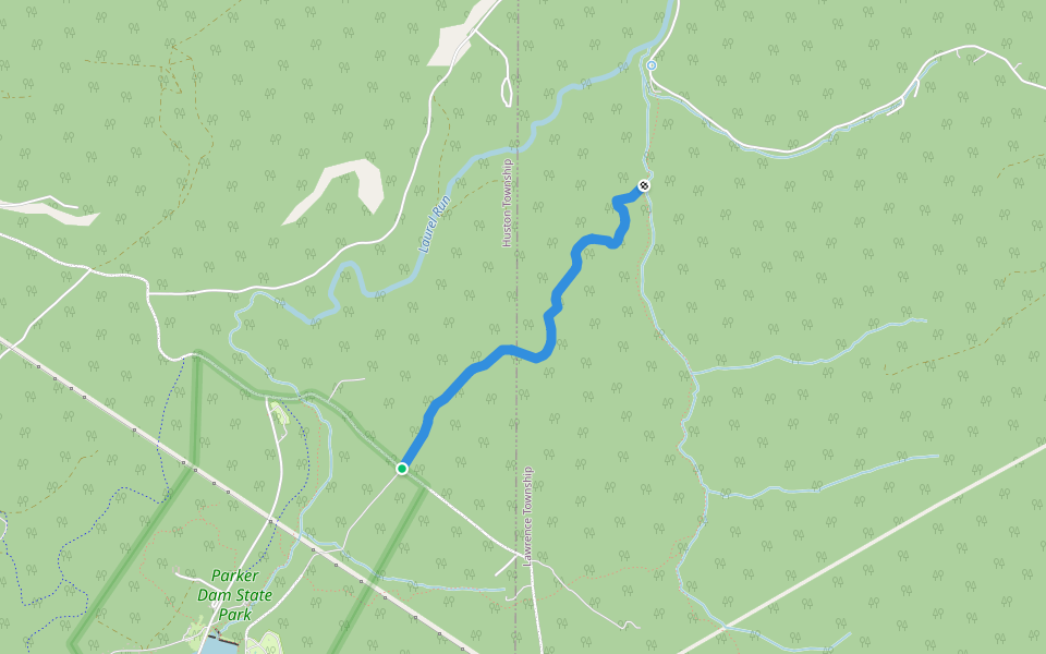 Fairview Trail walking route map in Penfield