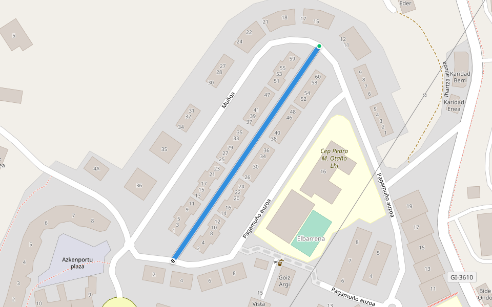 Beldarrain ibilbidea walking route map in Zizurkil