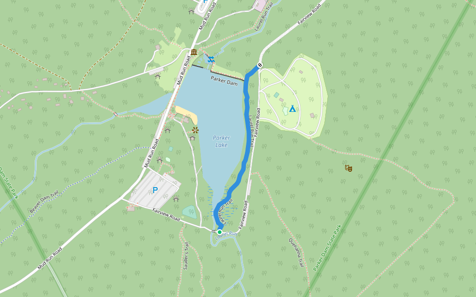 Laurel Run Trail walking route map in Penfield