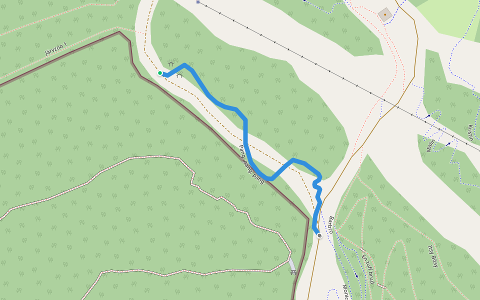 Pang, pang, pang. Walking And Running Trail County Pacer