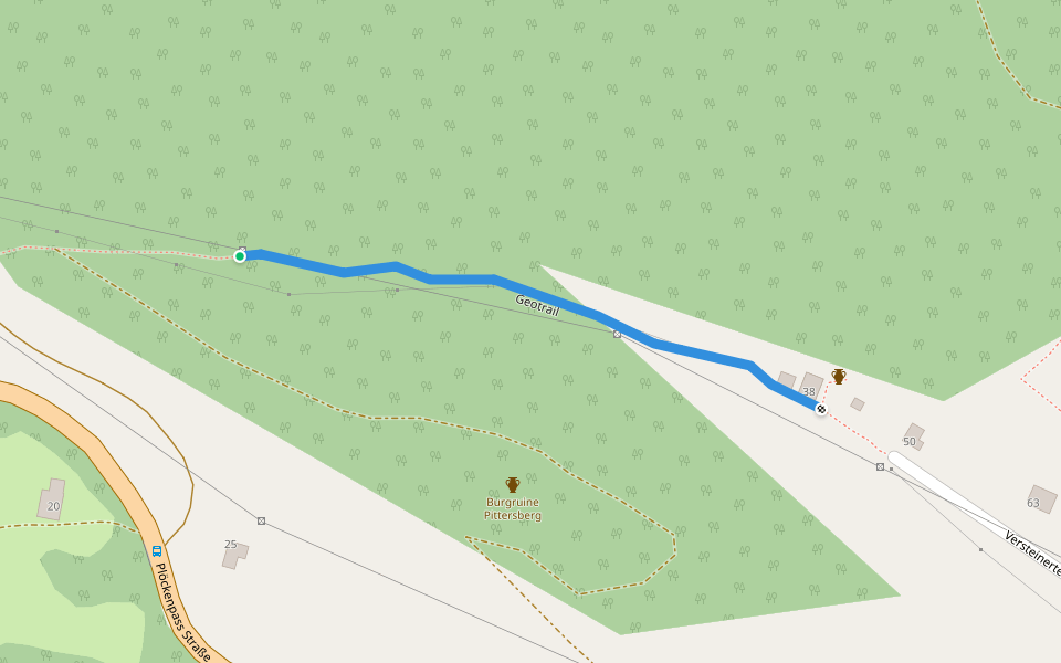 Geotrail walking route map in Laas