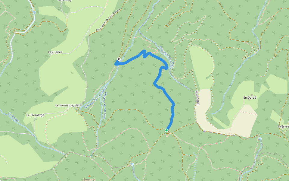 Rock'n Roll walking route map in Dourgne