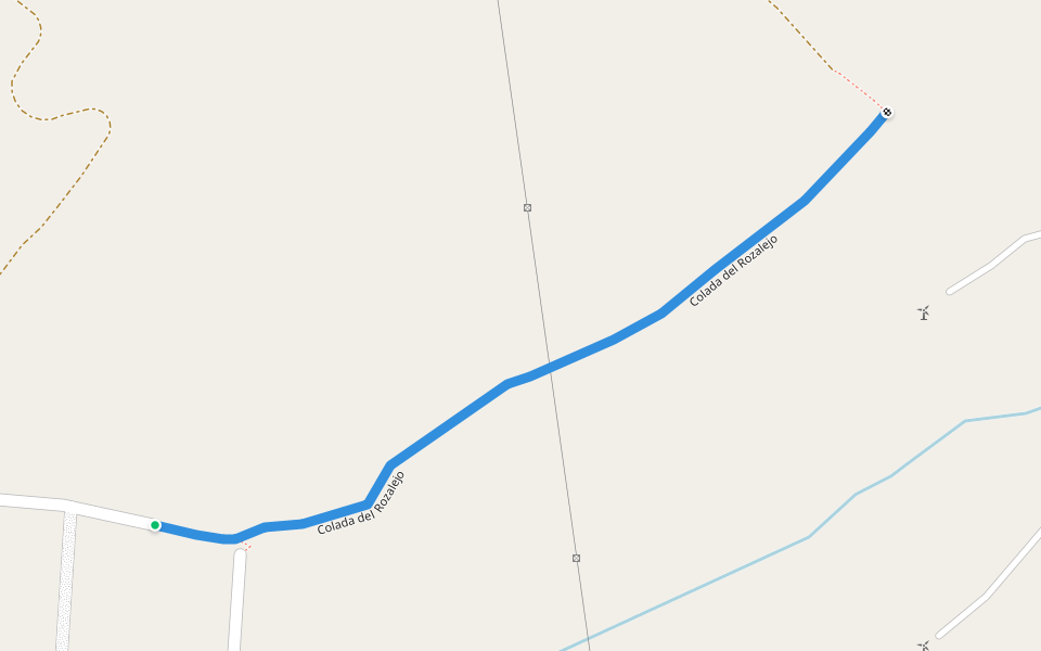 Colada del Rozalejo walking route map in Chiclana de la Frontera