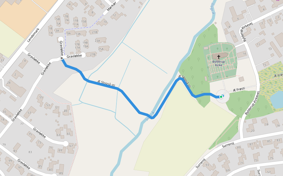 Æ Slogså sti walking route map in Bylderup-Bov