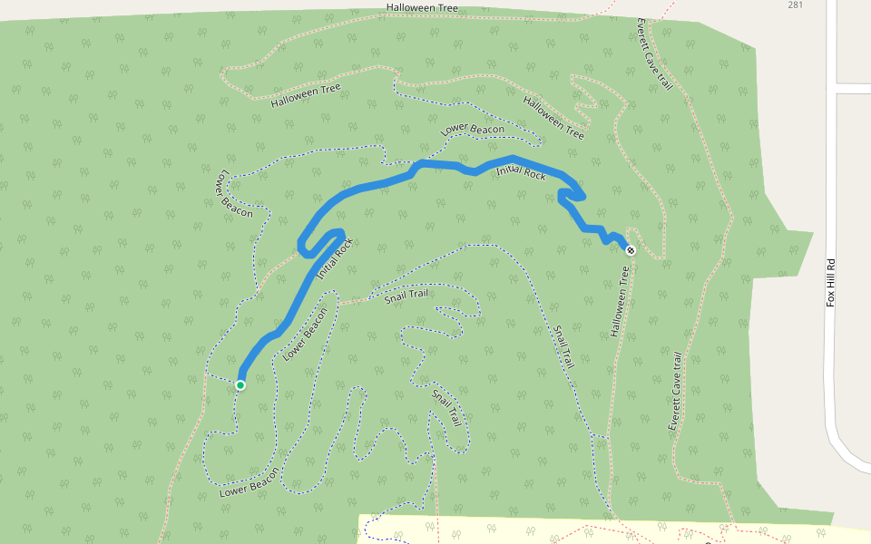 Initial Rock walking route map in Bennington