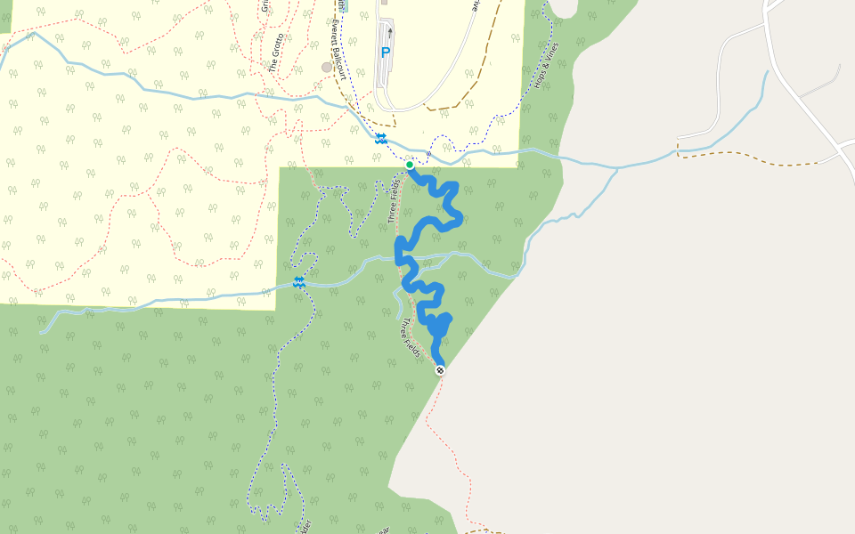 Green Man walking route map in Bennington