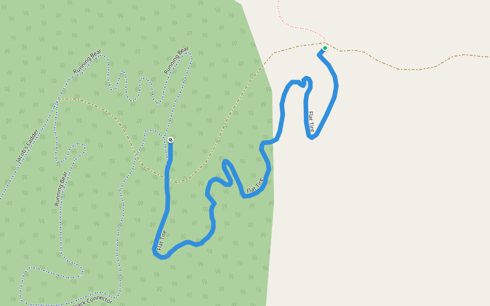 Flat Tire walking route map in Bennington