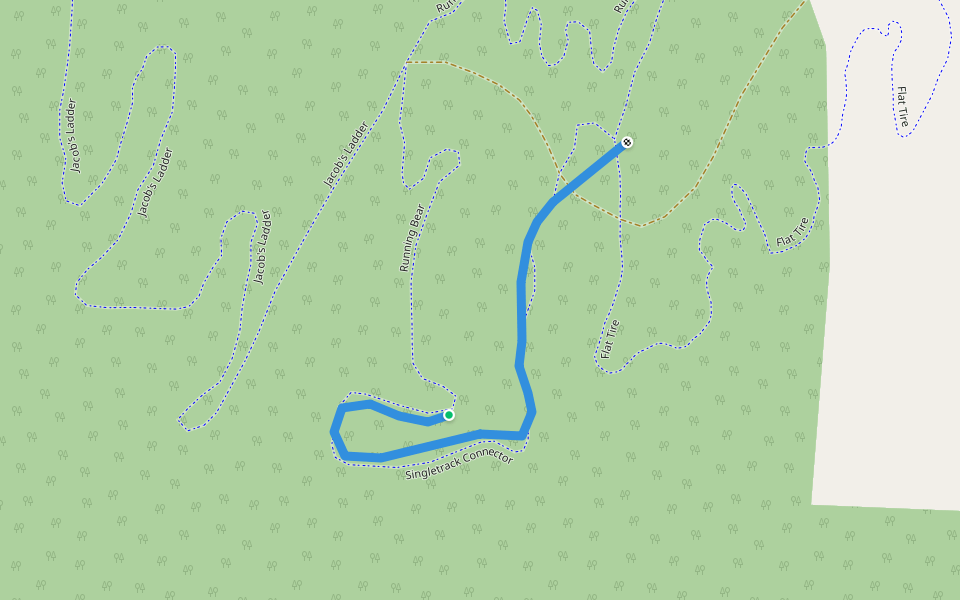 Singletrack Connector walking route map in Bennington