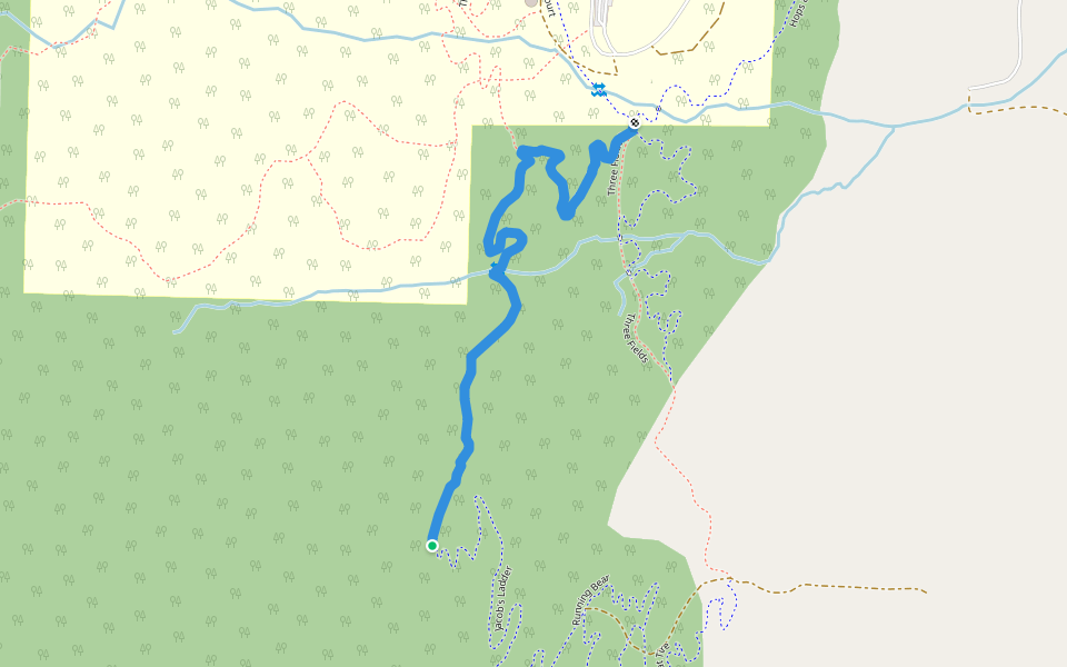Mountain Dew walking route map in Bennington