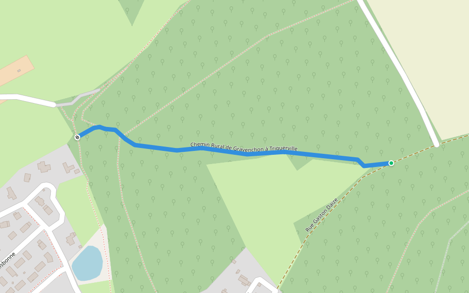 Chemin Rural de Gravenchon à Triquerville walking route map in Port-Jérôme-sur-Seine