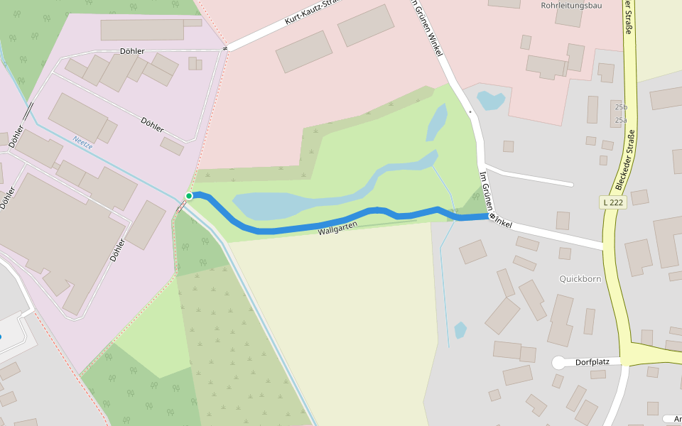 Wallgarten walking route map in Dahlenburg