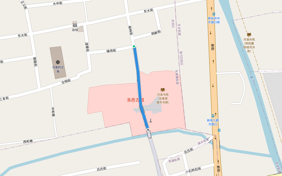 柳林街 walking route map in Luo Yang Shi