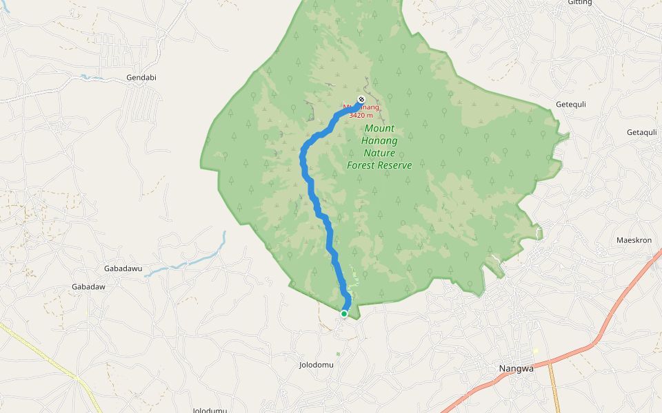 Jorodom Route walking route map in Kijungu
