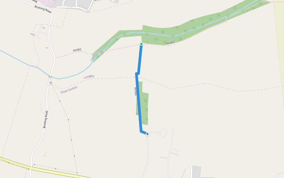KH366 walking route map in Langley