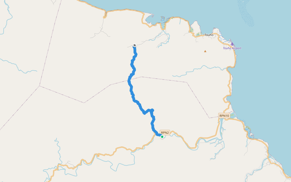 GR_NORD walking route map in Sarramea