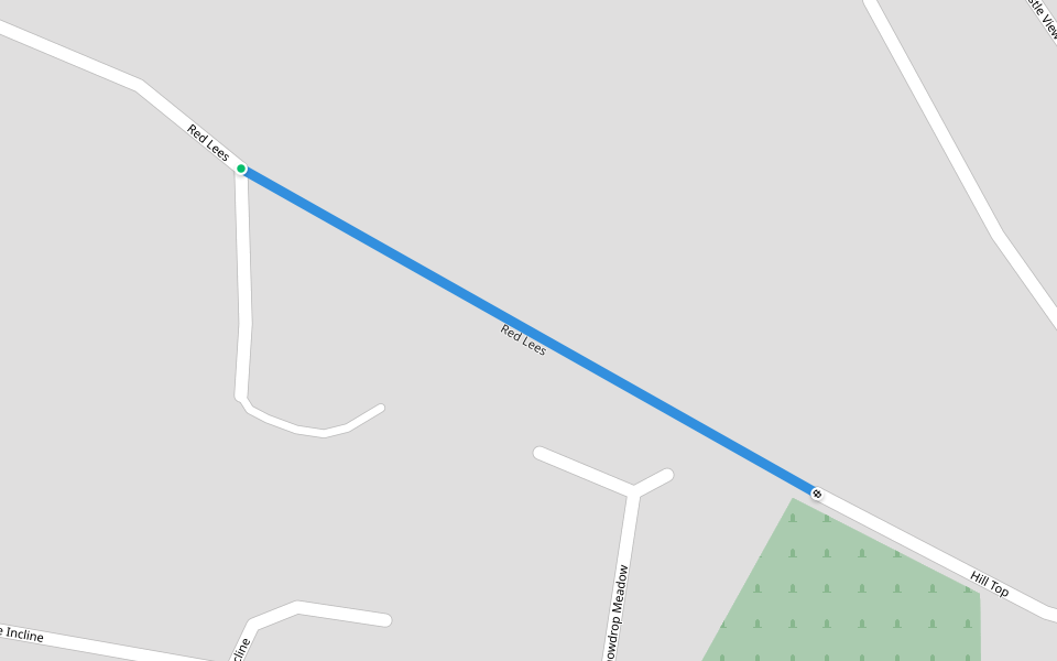 Red Lees walking route map in Telford