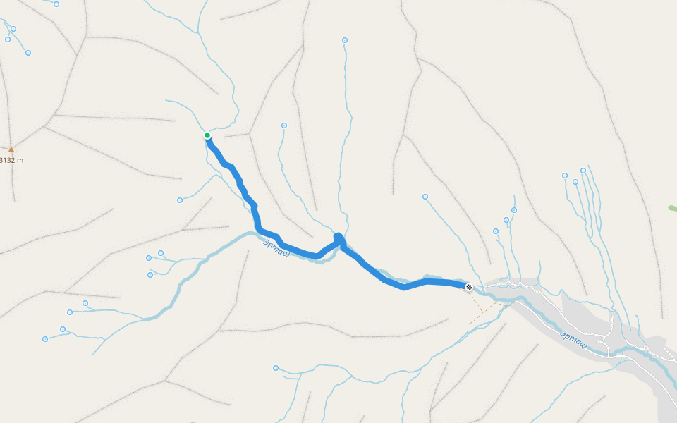 Возможная тропа walking route map in Karanchitugay