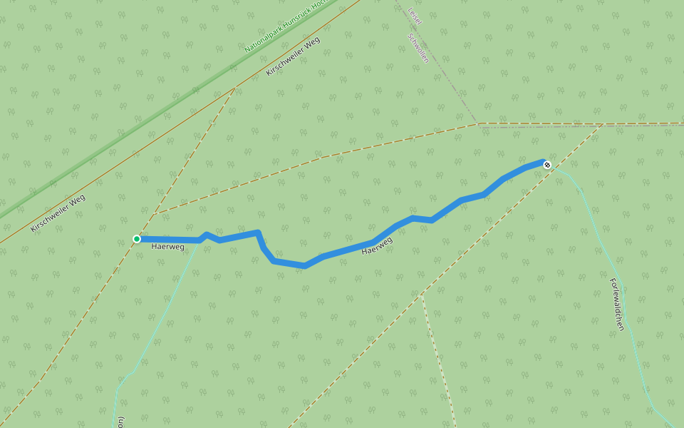 Haerweg walking route map in Schwollen