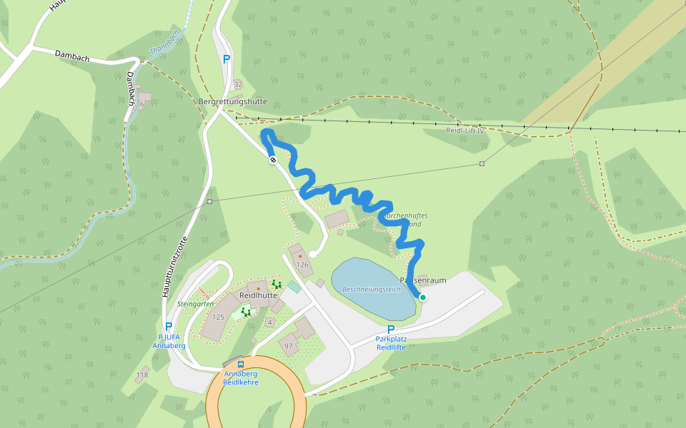 Mini-Bikepark Annaberg walking route map in Annarotte