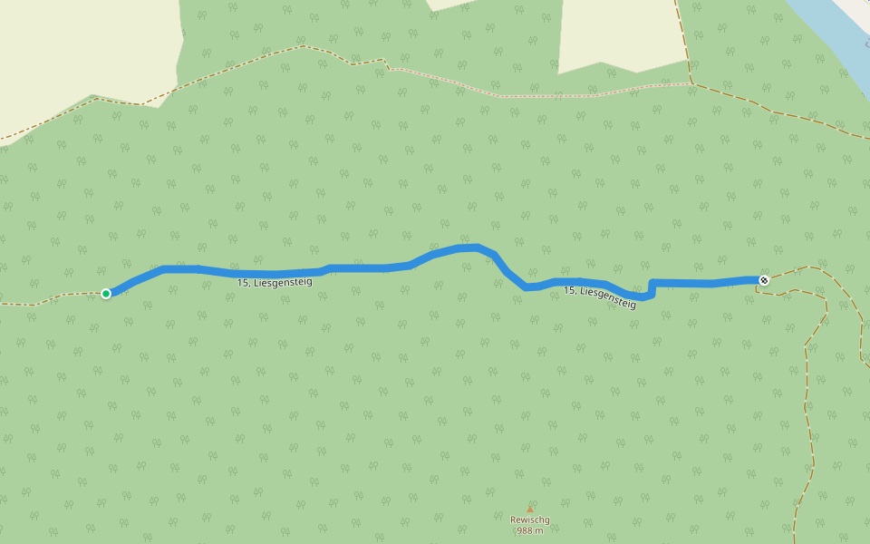 15, Liesgensteig walking route map in Oberdrauburg