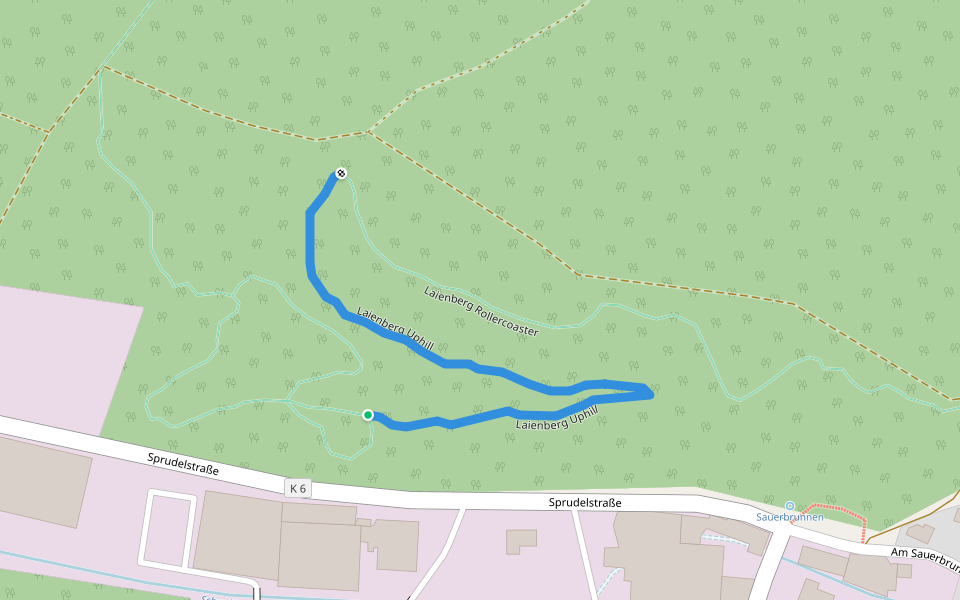 Laienberg Uphill walking route map in Schwollen