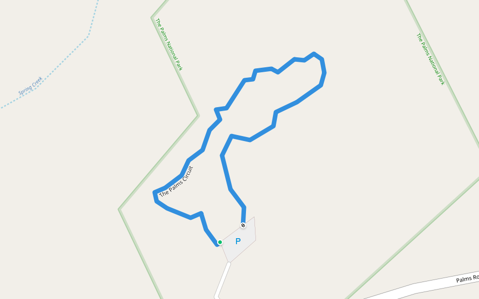 The Palms Circuit walking route map in Cooyar